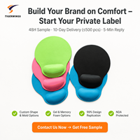 Reposamuñecas de Espuma Viscoelástica, Soporte Ergonómico Personalizado para Muñeca, Base Antideslizante, para Computadora, OEM, Marca Privada, Venta al Por Mayor, EE. UU.