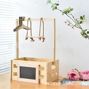 Porte-bébé en bois, boîte de rangement pour jouets et articles de toilette, étagère de rangement en bois massif pour vêtements de nouveau-né - Product Image 2