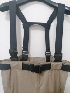 <span class=keywords><strong>Cuissardes</strong></span> de pêche à la mouche en nylon <span class=keywords><strong>Beige</strong></span> marron <span class=keywords><strong>Bottes</strong></span> de chasse imperméables Pêcheurs - Product Image 4