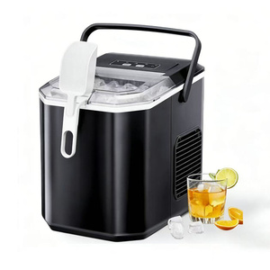 Machine à glaçons de comptoir certifiée CE, 12 kg/24h, autonettoyante, 2 tailles de glaçons, portable, pour la maison, la cuisine, le bar, le camping-car, le bureau, le café - Product Image 2