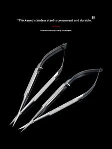 Forbici microchirurgiche per cornea con testa dritta e curva, strumenti per chirurgia della doppia palpebra - Product Image 4