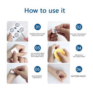 Tato sementara, kualitas tinggi, mode gaya tato sementara, stiker <span class=keywords><strong>Henna</strong></span> tahan air, tato tangan coklat - Product Image 6