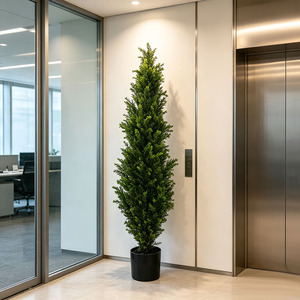 Árbol Artificial de Olivo/Ficus de Seda, Resistente a los Rayos UV, Ecológico y Duradero, para Interiores/Exteriores, Bonsái de Pino/<span class=keywords><strong>Cedro</strong></span> de Plástico - Product Image 6