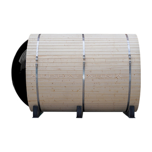 Sauna <span class=keywords><strong>en</strong></span> baril de cèdre extérieur propre avec chauffage Sauna extérieur 6 personnes personnalisation du <span class=keywords><strong>bois</strong></span> haut-parleurs étanches pour salle de Sauna - Product Image 3