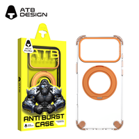 Nouvelles coques de téléphone transparentes ATB 360 avec support pour iPhone 17 14 13 12 16 Pro Max 14 15 Plus, compatibles avec la charge magnétique sans fil et antichoc