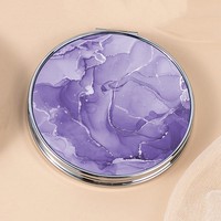 Vente en gros miroir de poche pour femmes petit miroir de voyage grossissant 2X imprimé fleur sac à main miroir compact cadeau unique pour artistique