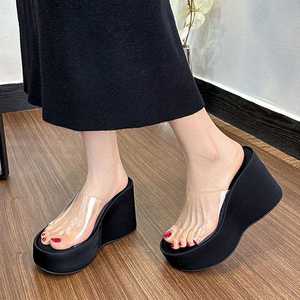 Thick Soled High-heeled for Women <b>Open</b> Toed Thick Heels Wearing Outdoors Soft Bottom Women's Heeled <b>Shoes</b> - Product Image 2