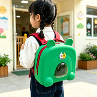 Kinderen EVA fruit-patroon teddybeer rugzak met luchtgevulde rugzitting, transparant venster, kleuterschooltas, 21L inhoud