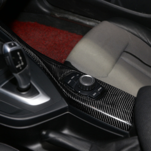 BMW 1シリーズ F20 2シリーズ F22用 カーボンファイバーインテリアトリム ドライカーボンファイバー センターコンソール ギアシフトフレーム 2010-2016 - Product Image 2