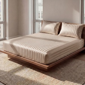 OEM/ODM 부드러운 워싱 코튼 스트라이프 침구 4종 세트 - Product Image 1
