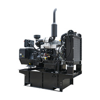 Générateur électrique silencieux 30 kW 4 cylindres turbocompressé à châssis ouvert, refroidi par eau, 400 V 50 Hz, télécommandé, type ATS, alimentation stable 12/24 V CC