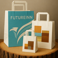 Sacs en papier marbré bleu marine personnalisés OEM ODM pour bijoux et emballages cadeaux haut de gamme avec impression de logo