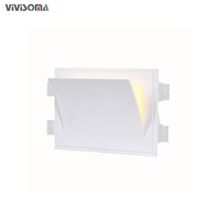Luminaria Empotrada de Yeso para Montaje en Pared GW07017 IP20, 410x165x260mm, Base E14, Iluminación Empotrada para Espacios Comerciales Modernos