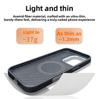 Étui de téléphone magnétique anti-chute en fibre d'aramide à motif animal pour 16 Pro Max pour hommes
