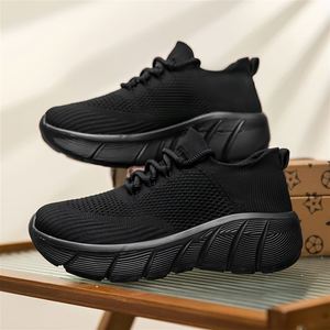 Zapatillas deportivas de malla, multicolor, transpirables, con cordones, informales, con suela gruesa, que aumentan la altura, cómodas - Product Image 3