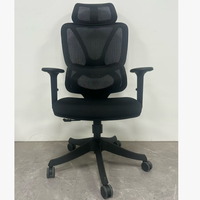 Chaise de bureau ergonomique moderne et confortable à roulettes pivotantes, en tissu maillé, réglable en hauteur, avec base chromée – Prix usine