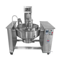 500l industriel alimentaire gaz vapeur chauffage couche planétaire agitation marmite friteuse cuisson chemisé bouilloire avec griffes multifonctionnel