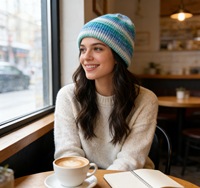 Bonnet d'hiver tricoté 100 % polyester à impression numérique Tie-Dye coloré pour unisexe – Idéal pour les voyages et les affaires – Fournisseur de casquettes personnalisées avec logo
