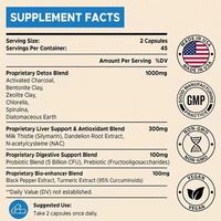 Capsules Détox pour Adultes à Prix Réduit avec Extrait de Curcuminoïdes pour le Soutien Digestif et Corporel Complet – 90 Capsules par Flacon