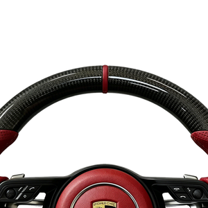 Volant personnalisé en fibre de carbone YOUTOO pour Porsche Cayenne 2008-2018, cuir perforé, remplacement sportif, non destructif - Product Image 5