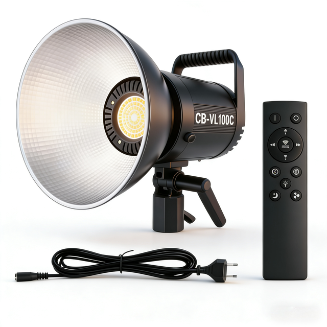 High Power 100W Portable Fill LED Video Continuous COB Light With Remote for Studio Video Live Stream Beauty Salon Video Vlog