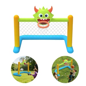 Jouets de sport de plein air en PVC 2 en 1, jeu de <span class=keywords><strong>tir</strong></span> <span class=keywords><strong>au</strong></span> ballon, jouets pour enfants, monstre de dessin animé, <span class=keywords><strong>but</strong></span> de football, ensemble de paniers de basket-ball gonflables - Product Image 1
