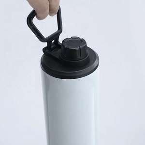 Vasos deportivos sublimables de 20 oz con dos tapas, vasos sublimables de borde plano, vaso aislado de acero inoxidable de doble pared - Product Image 5