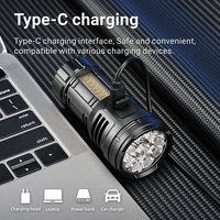 Lampe torche multifonctionnelle à LED, haute luminosité, mini, portable, magnétique, tactique, rechargeable