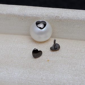 10 pièces de capuchons de perles en argent S925 en forme de cœur avec trou traversant, motifs floraux et baroques, pour accessoires de bijoux DIY et bouchons dissimulés - Product Image 4