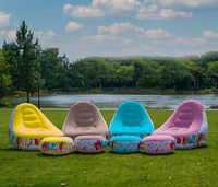 Canapé gonflable d'extérieur, chaise portable de camping, épaissi, floqué, pliable, salon, chambre à coucher, loisirs, fabriqué en Chine