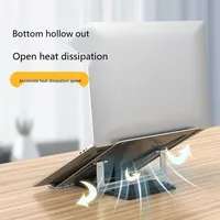 Support portable pour ordinateur portable en métal pliable et réglable en hauteur, support d'ordinateur en aluminium pour bureau, dissipation de chaleur, support universel pour ordinateur portable