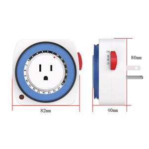 Temporizador Mecánico de 24 Horas, Enchufe <span class=keywords><strong>EEUU</strong></span>, IP20, 15A, 125V, Mínimo 15 Minutos, 48 Programas Diarios, Precio de Fábrica - Product Image 5