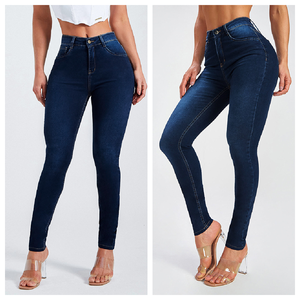 2023 nuova popolarità prodotti di vendita calda <span class=keywords><strong>Jeans</strong></span> skinny pantaloni <span class=keywords><strong>Jeans</strong></span> mamma taglie forti da <span class=keywords><strong>donna</strong></span> - Product Image 3