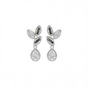 Orecchini in Oro Bianco con Diamanti Taglio a Pera, Colore D Naturale, Certificati GIA, Gioielli di Lusso da Sposa per Donna - Product Image 1