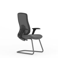 Chaise de bureau à dossier moyen KOHO, chaise de conférence moderne, chaise de salle de réunion pour usage professionnel