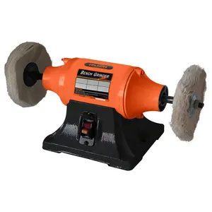 CE 180W powerful induction 6inch 150mm metal wood bench polishing buffing machine with long shaft