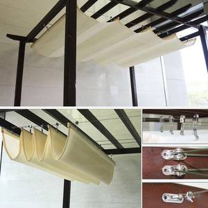 95% blanc <span class=keywords><strong>ombrage</strong></span> HDPE UV bloc maison jardin télescopique vague pare-soleil filet piscine Pergola auvent tente couverture solaire - Product Image 4