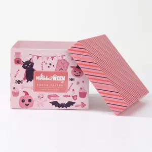 Customized Halloween themed folding box with pink sky cover packaging gift box for food festival packaging