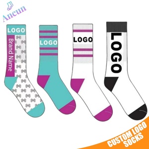 Tùy Chỉnh Vớ Thiết Kế Logo Riêng Crew Vớ Không Có Tối Thiểu Đặt Hàng Tre Bông Màu Đen Người Đàn Ông Thể Thao Vớ Elite - Product Image 3