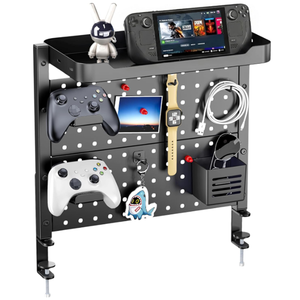 JH-Mech Thick Panel Construction Office Desktop Friendly Orderly Small Item Arrangement Easy To Clean Desk Pegboard <strong>Organizer</strong> - Product Image 2