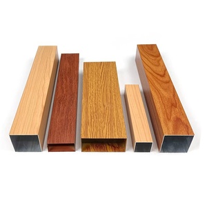 Dễ dàng để phù hợp với hình chữ U rãnh Trần gạch tự cài đặt gỗ hạt nhôm ống vuông sắt hồ sơ với nhôm lưới - Product Image 1