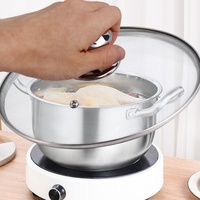 Poignée de couvercle de casserole en acier inoxydable à motifs de diamant Bouton de couvercle en métal de style coréen pour ustensiles de cuisine Accessoire universel de vapeur domestique