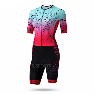 <span class=keywords><strong>Combinaison</strong></span> de cyclisme à manches courtes pour femmes <span class=keywords><strong>combinaison</strong></span> de peau de <span class=keywords><strong>triathlon</strong></span> de vélo respirant avec nom d'équipe personnalisé pour les sports de cyclisme et de trisuit - Product Image 3