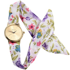 Montres à Quartz en <span class=keywords><strong>tissu</strong></span> Floral pour femmes, <span class=keywords><strong>montre</strong></span>-<span class=keywords><strong>Bracelet</strong></span> en <span class=keywords><strong>tissu</strong></span> Jacquard pour femmes - Product Image 6