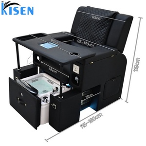 เก้าอี้ทำเล็บขายส่ง KISEN สำหรับร้านทำเล็บ สีสันปรับแต่งได้ พนักพิงปรับระดับด้วยไฟฟ้า สำหรับสปาผม นวดคลึง - Product Image 6