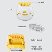 Nouvelle Brosse Électrique Anti-Puces et Anti-Poux, Peigne Nettoyant Portable à Piles en ABS pour Toilettage de Chat