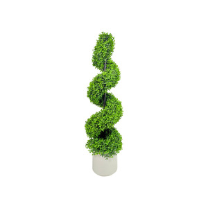 <span class=keywords><strong>Grand</strong></span> arbre artificiel en buis en spirale, pot blanc, décoration verte moderne pour <span class=keywords><strong>la</strong></span> maison, <span class=keywords><strong>la</strong></span> véranda, le sol, vente en gros - Product Image 1
