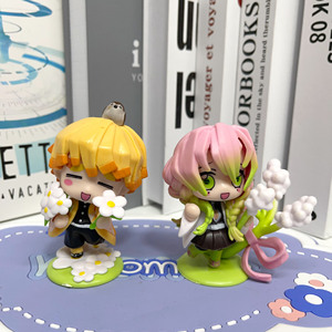 6 PCS/SET Manga Estatuilla Tanjirou <span class=keywords><strong>Nezuko</strong></span> <span class=keywords><strong>Zenitsu</strong></span> Kyoujurou Kanroji Kamado <span class=keywords><strong>Nezuko</strong></span> Flor DE NACIMIENTO 3 Ver. Figura PVC Anime Figura Juguetes - Product Image 2
