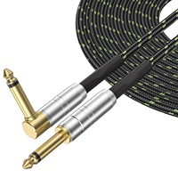 Câble de guitare tressé de haute qualité, câble audio pour guitare, câble L-Plug, cordon, câble d'instrument de guitare 6,35, 10 pieds, 20 pieds