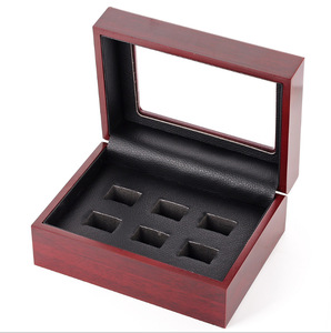 <strong>Luxury</strong> Sport <strong>Championship</strong> <strong>Ring</strong> <strong>Display</strong> <strong>Box</strong> Custom Wooden Lacquer with Hole Casement Window Premium Jewelry Boxes - Product Image 3